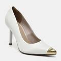 Sapato Scarpin Branco-dourado 044-001-01